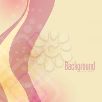 Royalty Free Clipart Image of a Background With Pink Strips and Faded Circles