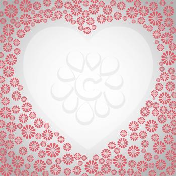Royalty Free Clipart Image of a Floral Heart Design