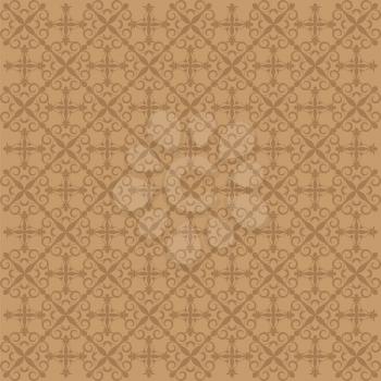 Royalty Free Clipart Image of a Brown Background With Diamonds