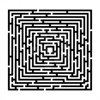 Royalty Free Clipart Image of a Square Maze on White