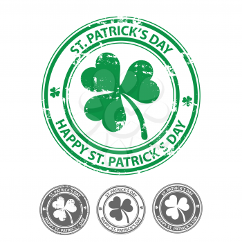 Royalty Free Clipart Image of a St.Patrick's Day Stamp