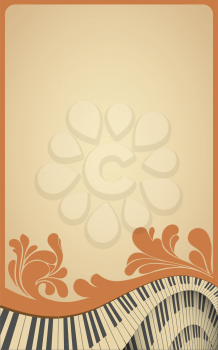 Royalty Free Clipart Image of an Old Musical Frame