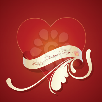 Royalty Free Clipart Image of a Valentine Greeting