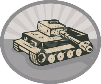 Royalty Free Clipart Image of a Tank