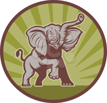 Royalty Free Clipart Image of an Elephant