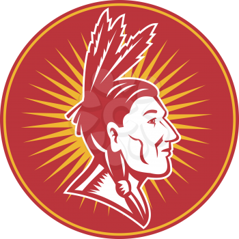 Royalty Free Clipart Image of Native American