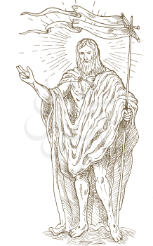Royalty Free Clipart Image of Christ Risen