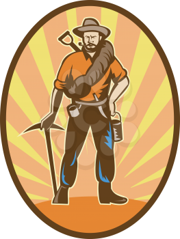 Royalty Free Clipart Image of a Miner