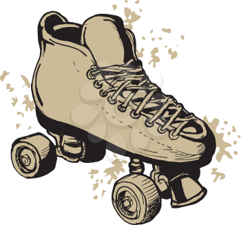 Royalty Free Clipart Image of a Roller Skate