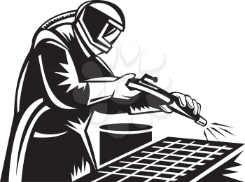 Royalty Free Clipart Image of a Sandblaster