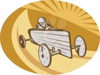 Royalty Free Clipart Image of a Soapbox Car