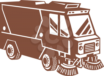 Royalty Free Clipart Image of a Street Sweeper