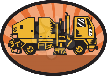 Royalty Free Clipart Image of a Street Cleaner