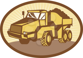 Royalty Free Clipart Image of a Dump Truck