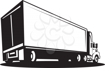 Royalty Free Clipart Image of a Large Transport Truck