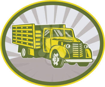 Royalty Free Clipart Image of a Farm Truck