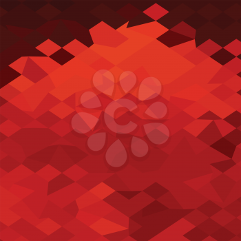 Low polygon style illustration of a red lava abstract background.