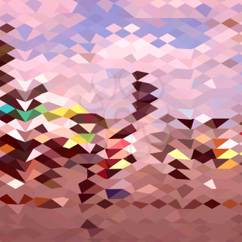 Low polygon style illustration of a horseman abstract background.