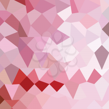 Low polygon style illustration of a cameo pink abstract geometric background.