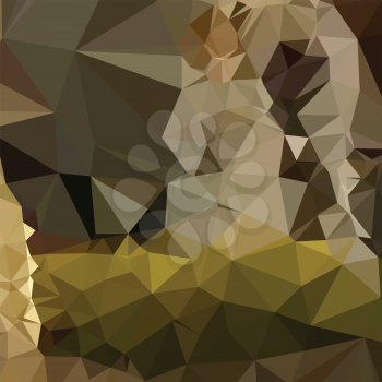 Low polygon style illustration of a medium jungle green abstract geometric background.