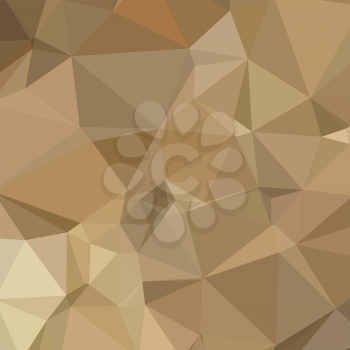Low polygon style illustration of burlywood brown abstract geometric background.