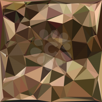 Low polygon style illustration of a sienna abstract geometric background.