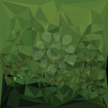 Low polygon style illustration of a chlorophyll green abstract geometric background.