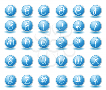 Royalty Free Clipart Image of Alphabet Icons