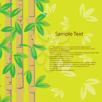 Royalty Free Clipart Image of a Background With Bamboo Trees