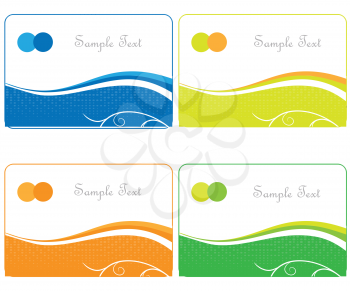 Royalty Free Clipart Image of a Set of Business Cards