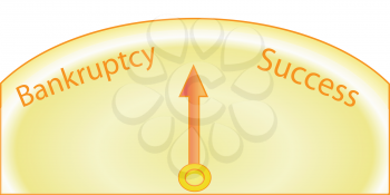 Royalty Free Clipart Image of a Success Meter