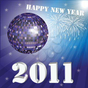 Royalty Free Clipart Image of a Happy New Year Background for 2011