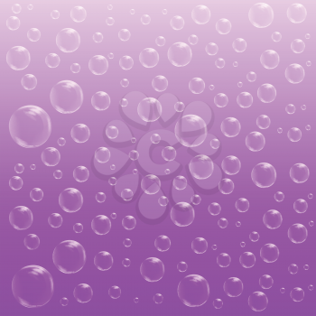 Royalty Free Clipart Image of Bubbles on Purple