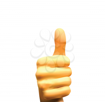 Royalty Free Clipart Image of a Thumbs Up 