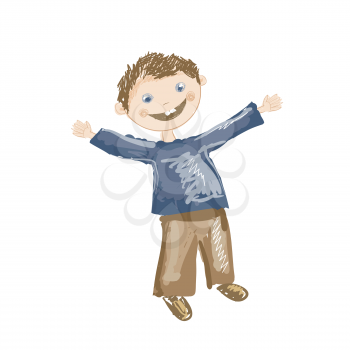  Illustration of funny boy sketch 