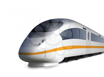 High Speed Train Isolated on white