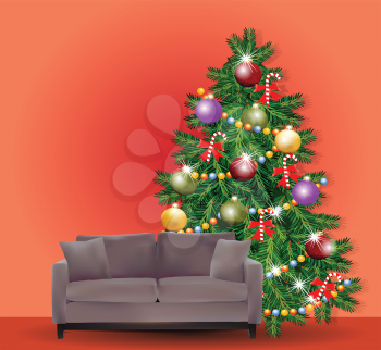 Christmas Tree with Sofa