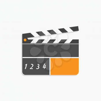 Flat Clapper Icon Modern Style Isolated on White