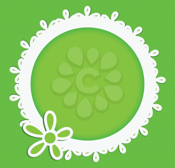 Green Floral Ornament With Space for Text