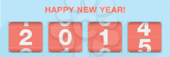 2015 Countdown On Blue Background