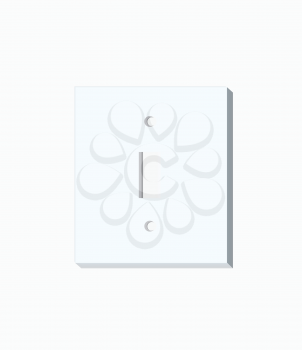 Blank Wall Plate - Switch on White Background