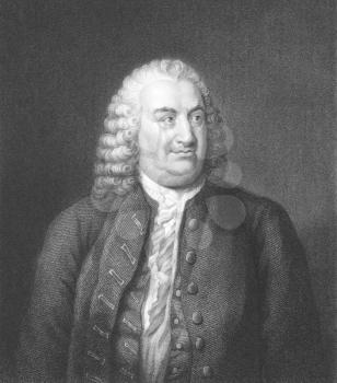 Royalty Free Photo of Albrecht von Haller (1708-1777) on engraving from the 1800s. Swiss anatomist, physiologist, naturalist and poet
