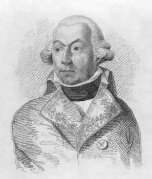 Royalty Free Photo of Barthelemy Louis Joseph Scherer (1747-1804) on engraving from the 1800s. French general during the French Revolutionary Wars.