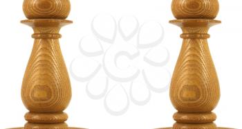 Royalty Free Photo of Wooden Candlesticks