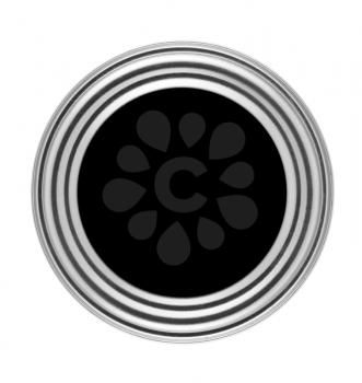 Royalty Free Photo of a Circular Button With a Metal Frame