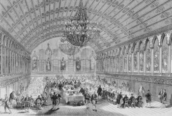 Royalty Free Photo of Congress of German Sovereigns at Frankfort published by the Illustrated London News in 1863.