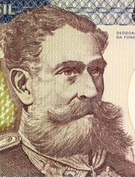 Royalty Free Photo of Deodoro da Fonseca on 500 Cruzerios 1981 Banknote from Brazil. First president of the republic of Brazil after heading a military coup that deposed emperor Pedro II.