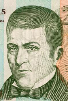 Royalty Free Photo of Dionisio de Herrera on 20 Lempiras 2006 Banknote from Honduras. Liberal politician who served as head of state of Honduras during 1824-1827 and Nicaragua during 1830-1833.