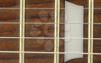Royalty Free Photo of a Closeup of an Electric Guitar Neck