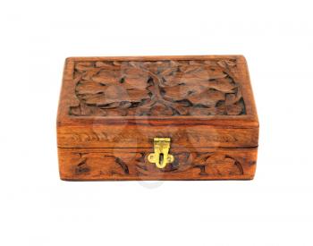 Royalty Free Photo of am Carved Wooden Box